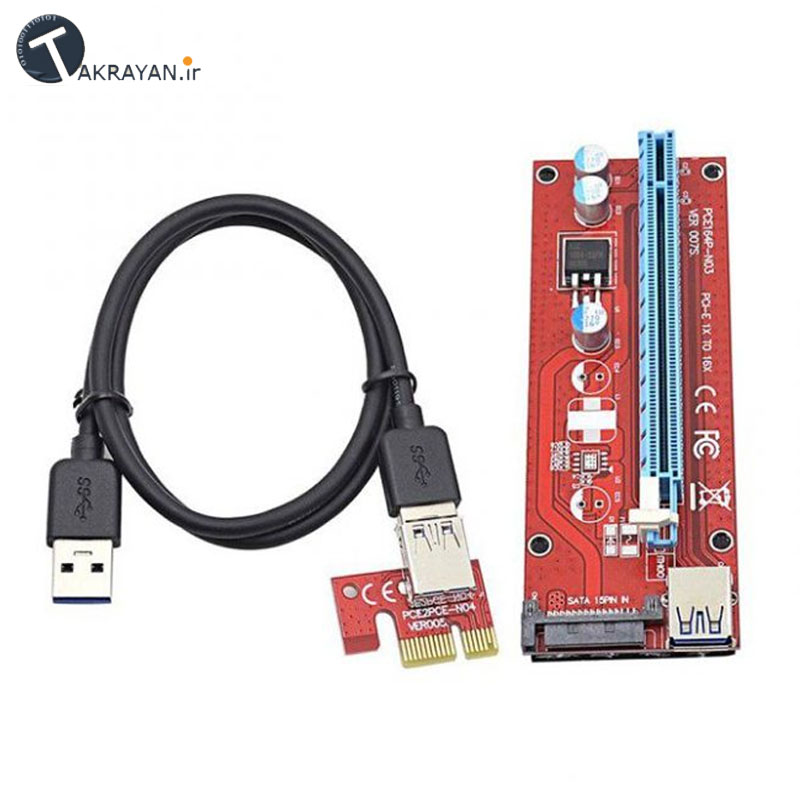 Riser PCIE x1 to x16 USB 3 Ver 007 extender